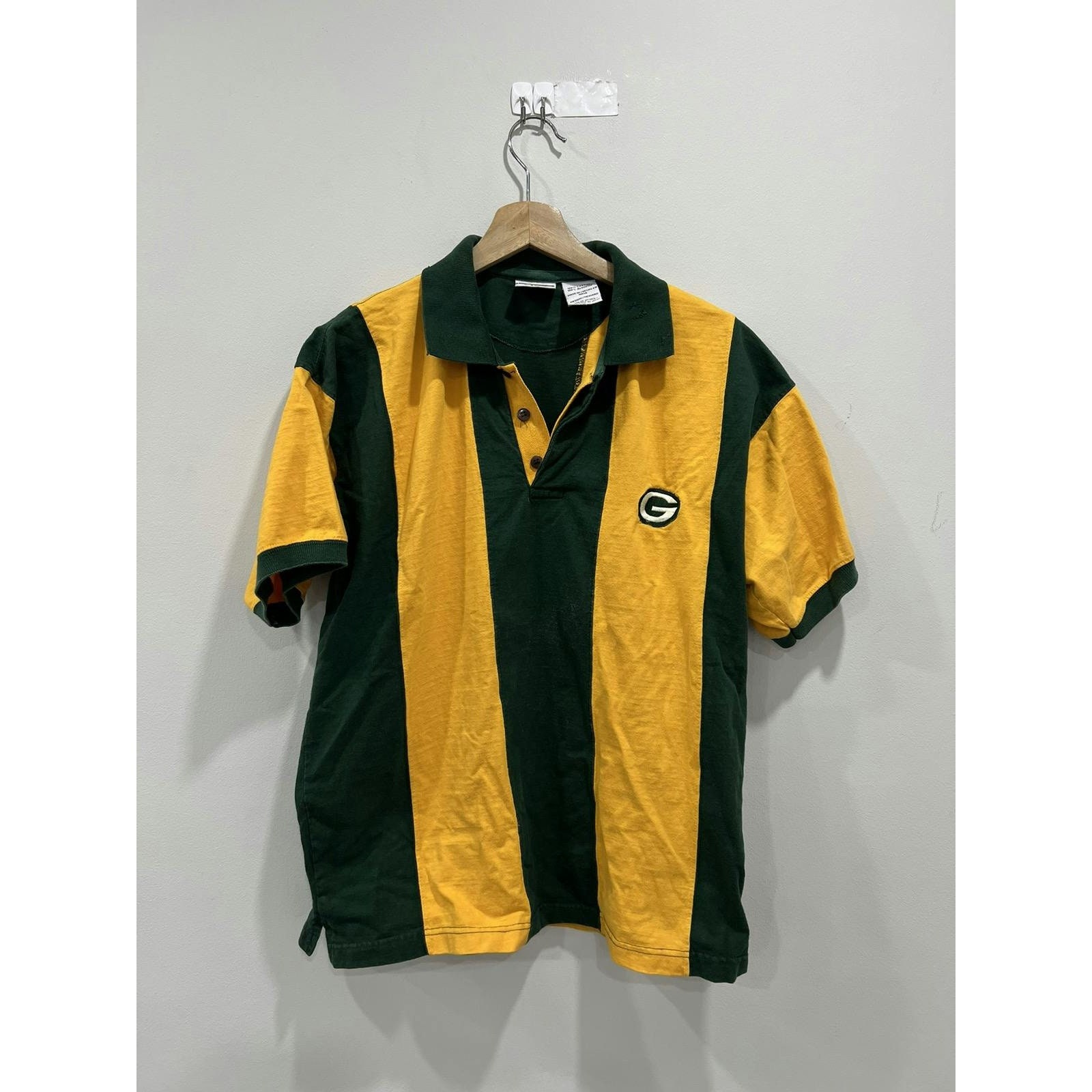 Vintage Green Bay Packers Striped Polo Shirt Rugby Etsy
