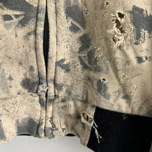 Vtg Camo Real Tree Mossy Oaks Thrashed Thermal Hoodie zip image 6