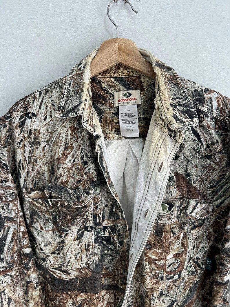 Vintage Real Tree Camo Button Up shirt mossy oak image 4