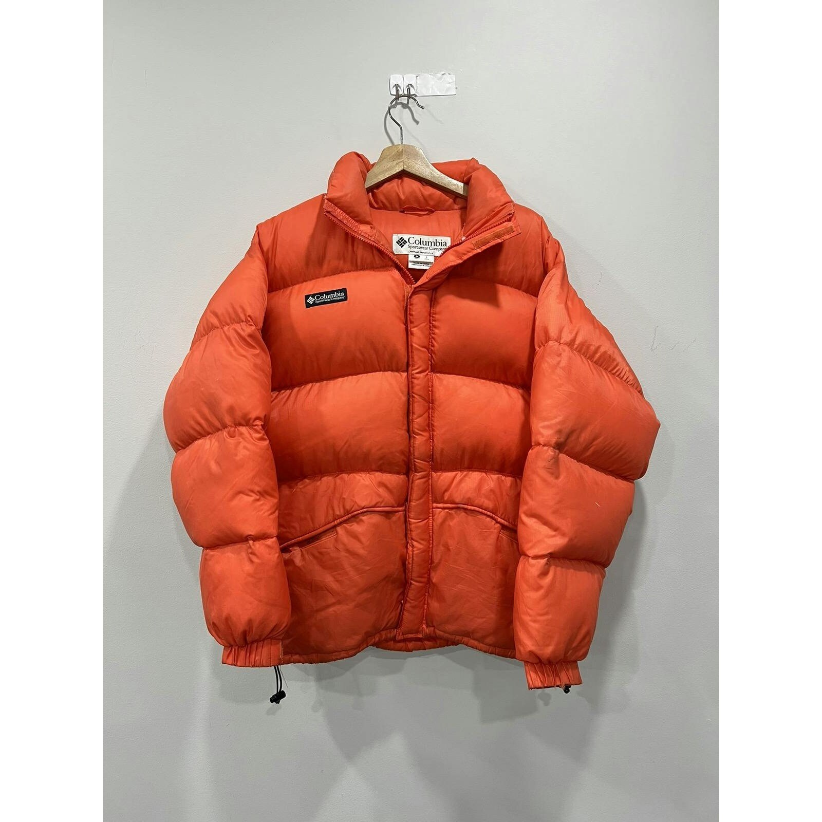 Vintage Columbia Puffer Down Jacket Orange - Etsy Canada