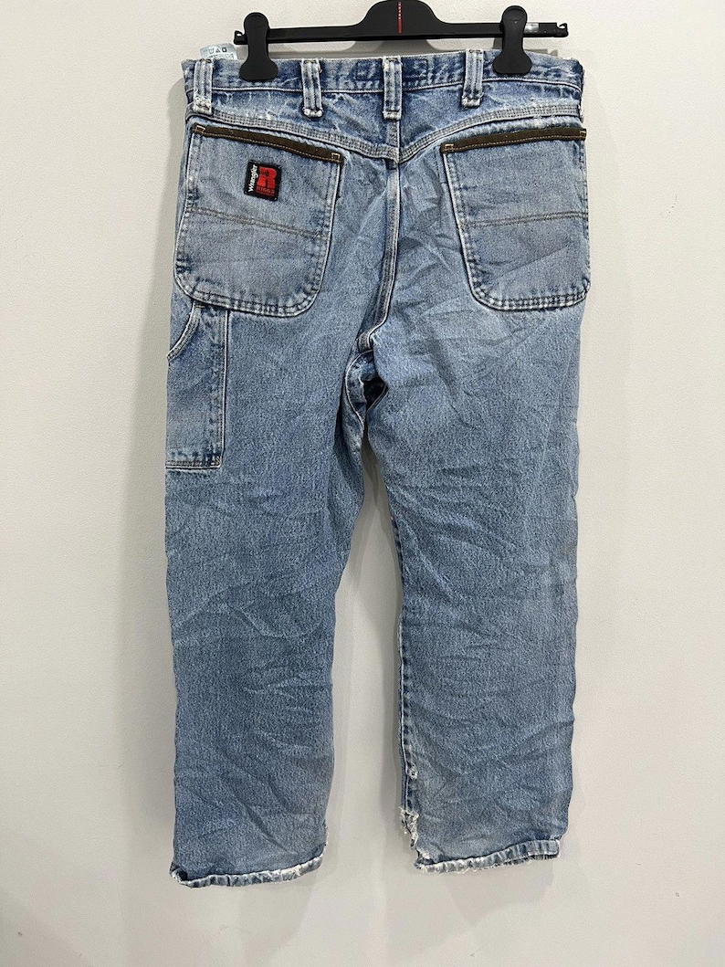 Pantalones vaqueros holgados Wrangler Thrashed vintage, talla 36 x 30, Carhartt imagen 2