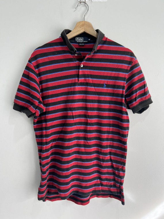 Vintage 90s Ralph Lauren Polo Shirt Striped Pony - Etsy UK