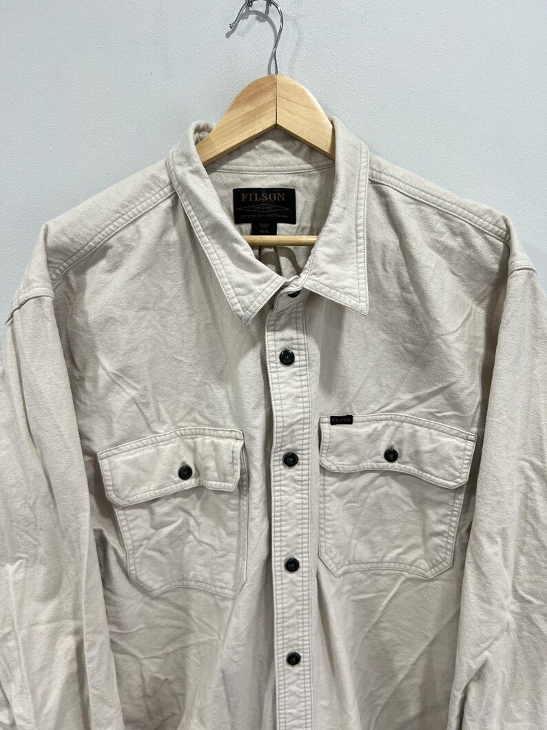 Mens Filson Field Flannel Button Up Shirt 3XL image 2