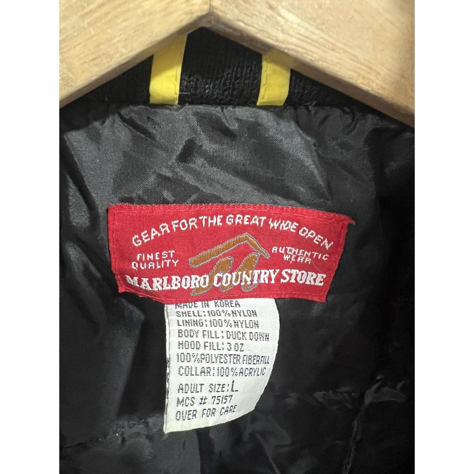 Marlboroダウンジャケット1993年 Vintage Marlboro Down Puffer Jacket Size Large Red Full Zip