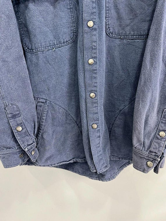 Vintage Alien Workshop Denim Jacket Workwear Shir… - image 4