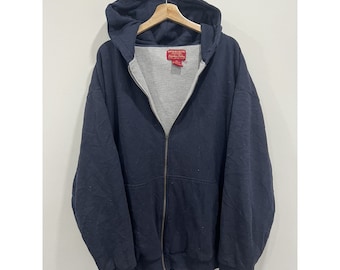 Vintage Sun Faded Thermal Lined Hoodie Zip up Sweater Xxl - Etsy