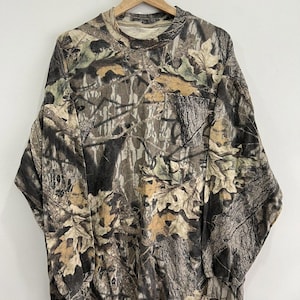 Vintage Real Tree Camo Longsleeve Shirt mossy oaks crewneck image 1