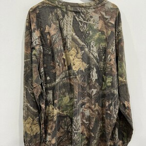 Camisa de manga comprida vintage camuflada Mossy Oak, tamanho 3XL. imagem 4