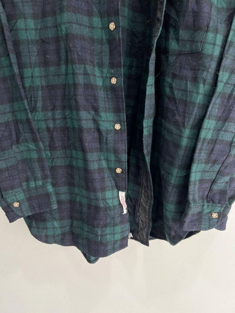 Vintage Pendleton Kariertes Hemd grün Bild 4