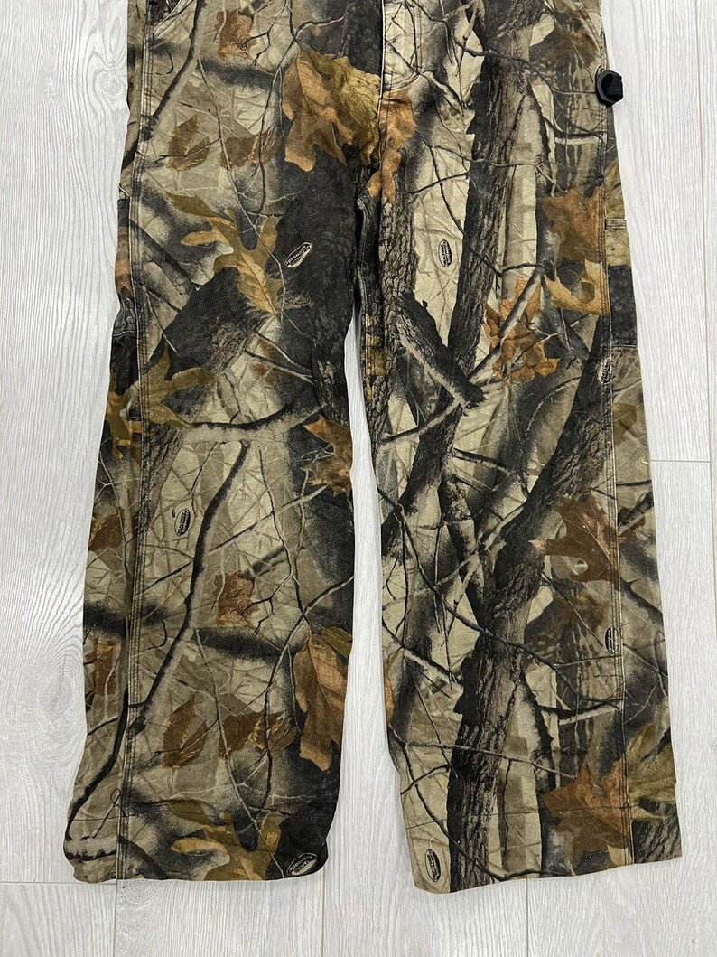 Vintage Camo Real Tree Overalls Mossy Oaks pants 36x34 image 4