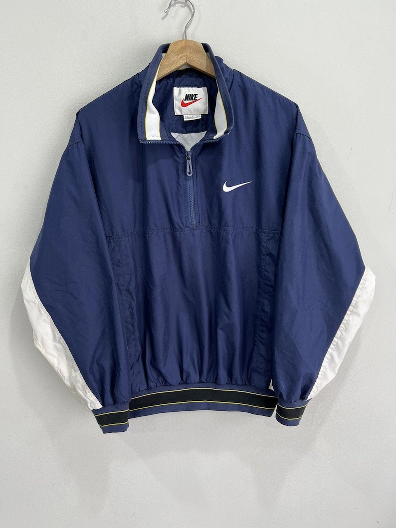 Vintate 90s Nike Pullover jacket swoosh check image 1