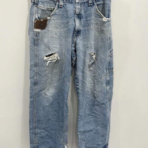 Pantalones vaqueros holgados Wrangler Thrashed vintage, talla 36 x 30, Carhartt imagen 1