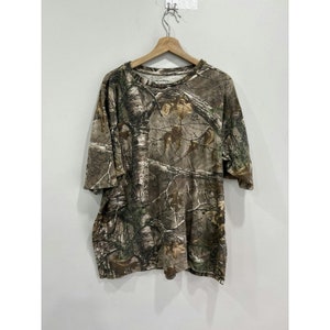 Vintage Camo Real Tree Tee Shirt Mossy Oaks crewneck