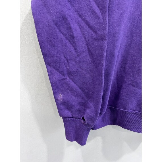 Vintate 90s Blank Sweater sweatshirt purple - image 7