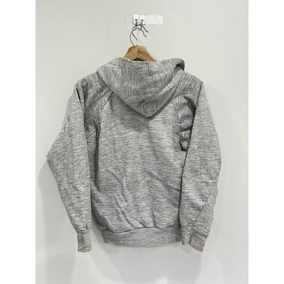 Vintage 90s Thrashed Big Yank Thermal Lined Hoodie Zip Blank