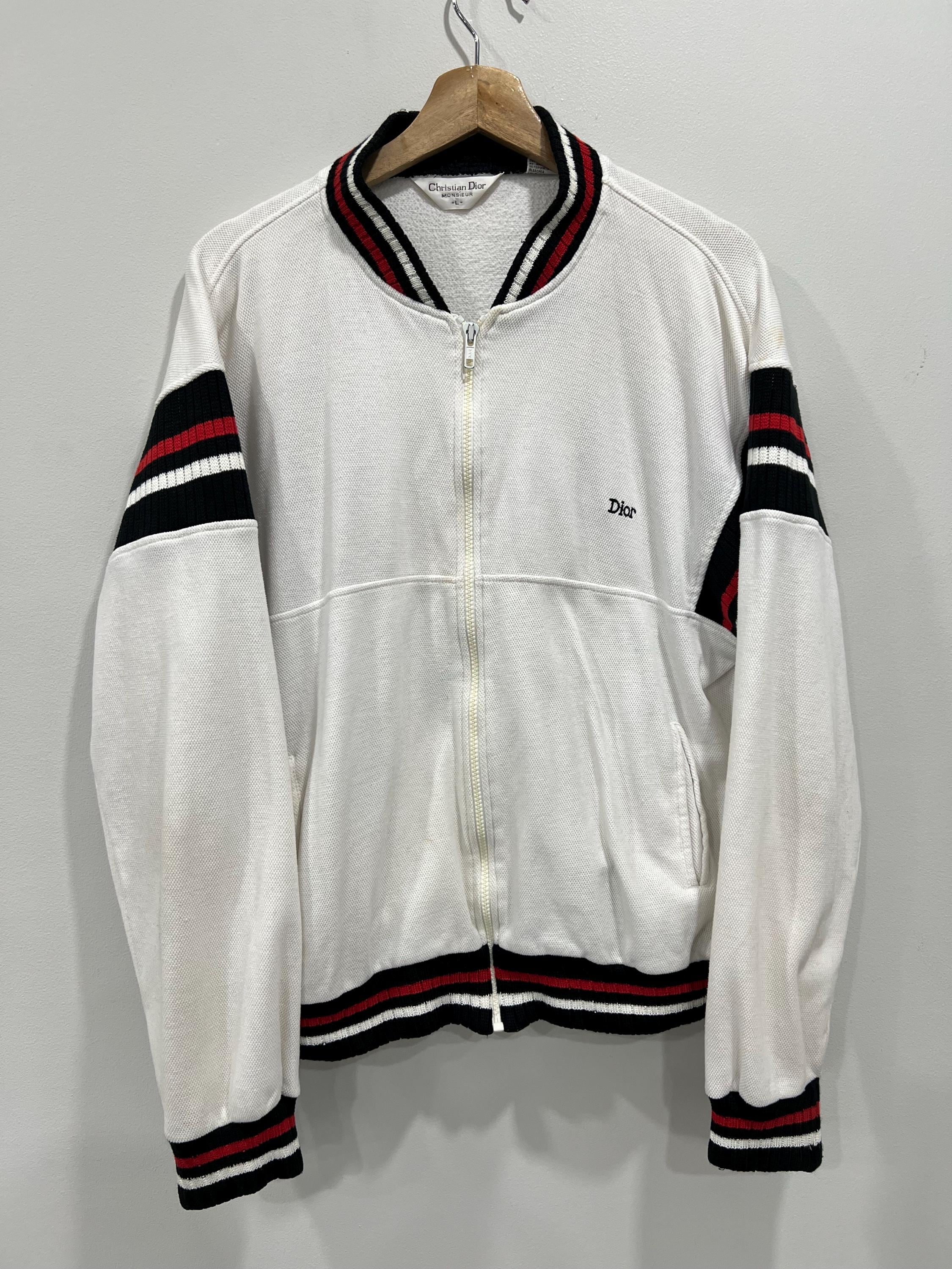 Vintage 80s Christian Dior Zip up Sweater White L - Etsy Israel