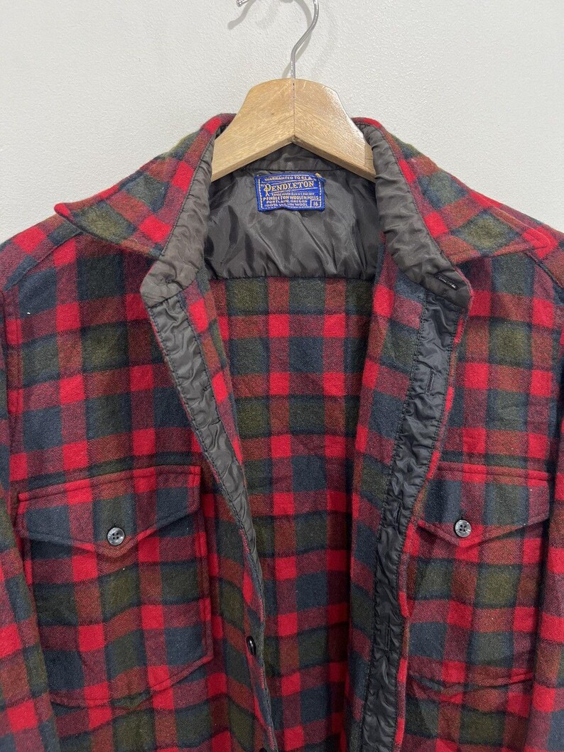 Vintage Pendleton Plaid Button Up Shirt 16 image 3
