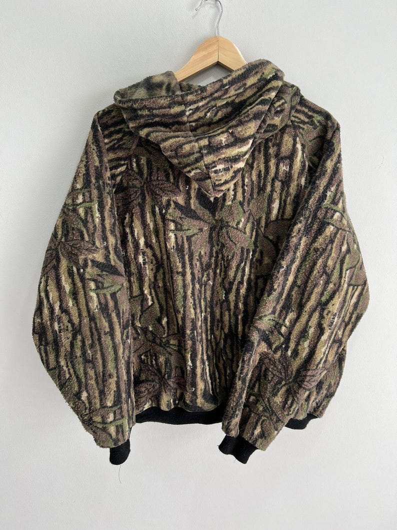 Vintage Camo Mossy Mossy Oaks Fleece Zip Up Hoodie sweater image 2