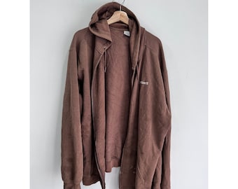 Vintage Carhartt Hoodie Sweater sun faded brown zip up
