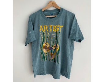 Vintage 90s Artsy Tee Shirt