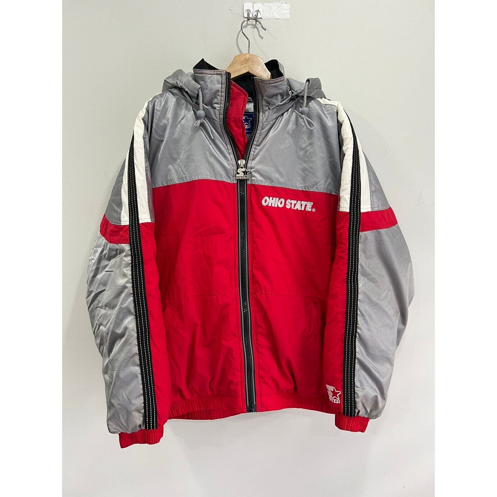 Vintage 90s Starter Ohio State Jacket Zip up Silver - Etsy Vintage 90s Starter Ohio State Jacket Zip up Silver - Etsy