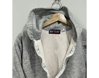 Vintage 90s Thrashed Big Yank Thermal Lined Hoodie Zip Blank
