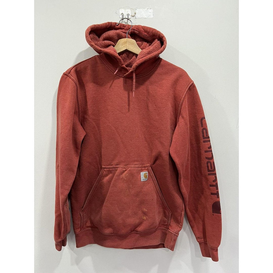 Carhartt Painted Sweatshirt Pullover Hoodie, Men's Size L unclear Charcoal Vintage Second Hand main image 1