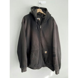 Vintage Carhartt Zip up Hoodie Sweater Sun Faded Zip Up - Etsy