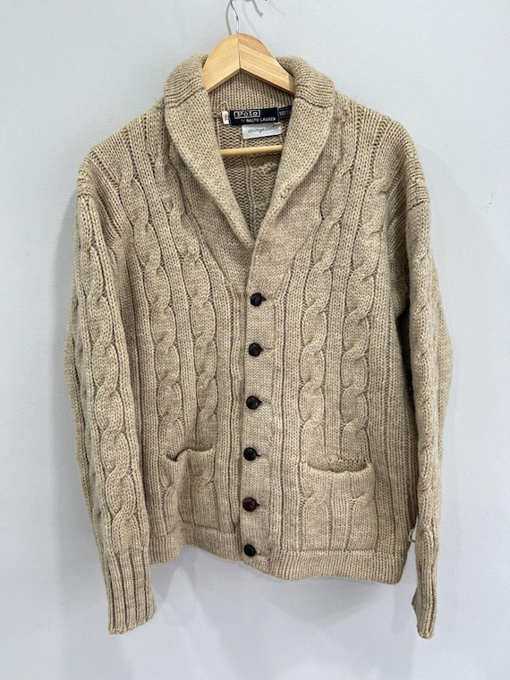 Vintage 90s Ralph Lauren Polo Knit Sweater Cardigan Button - Etsy