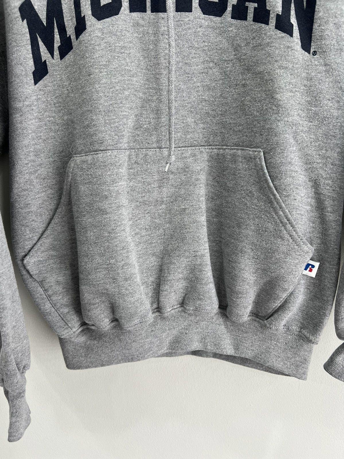 トップス RUSSELL ATHLETIC SWEAT MICHIGAN Vintage 90s Cotton Mix Navy Russell Athletic Michigan