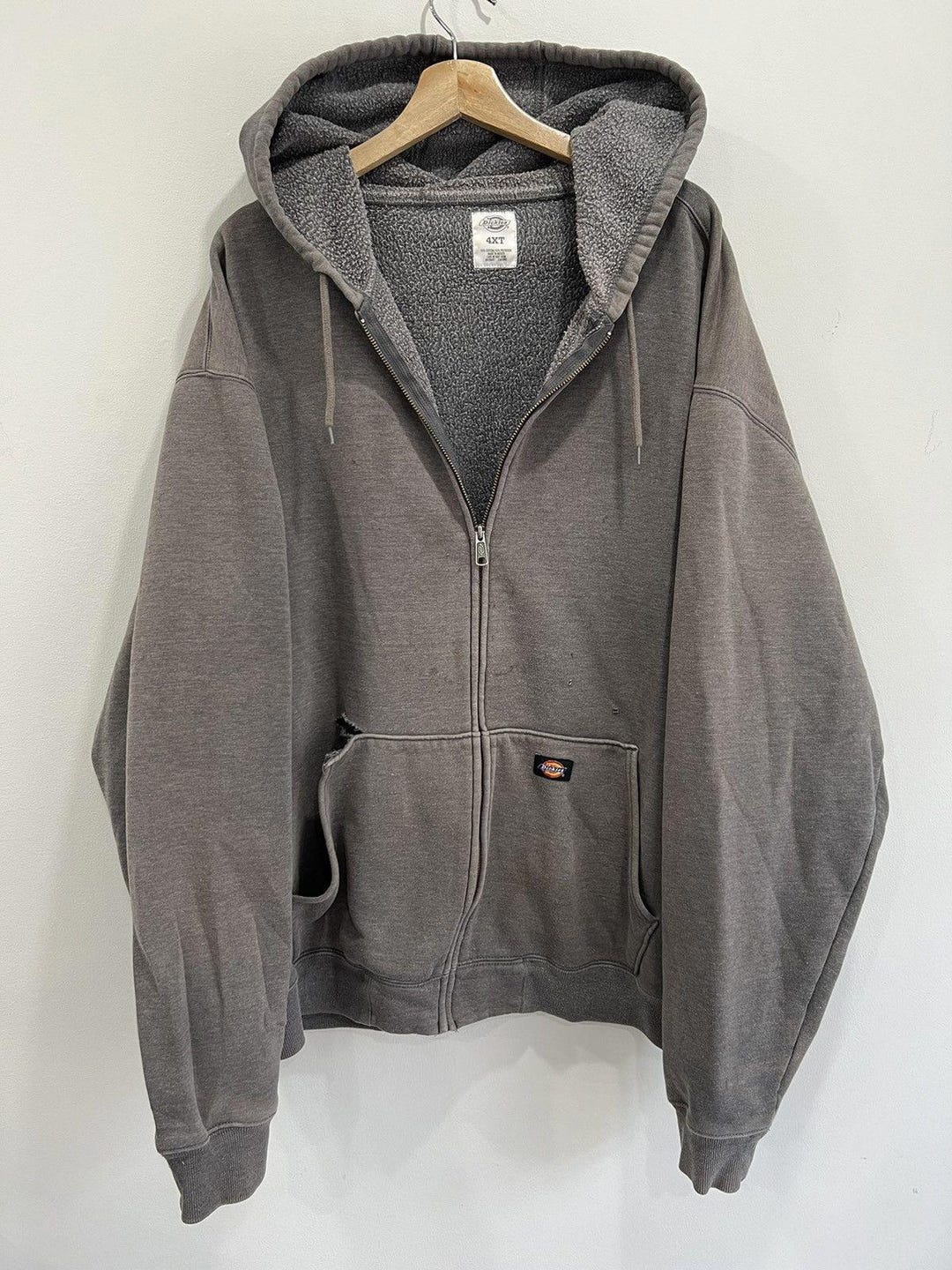 Vintage Dickies Hoodies Sweater Zip up Thrashed 4XL - Etsy