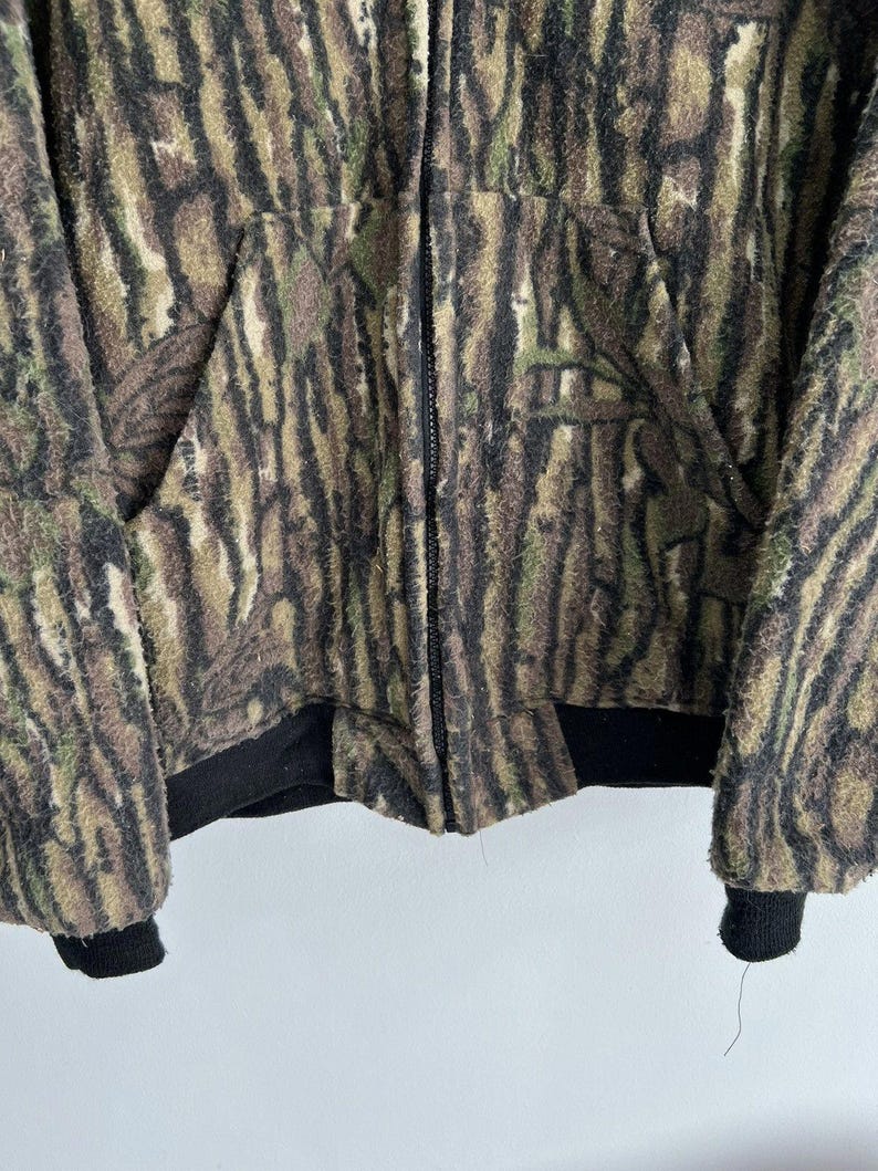 Vintage Camo Mossy Mossy Oaks Fleece Zip Up Hoodie sweater image 4