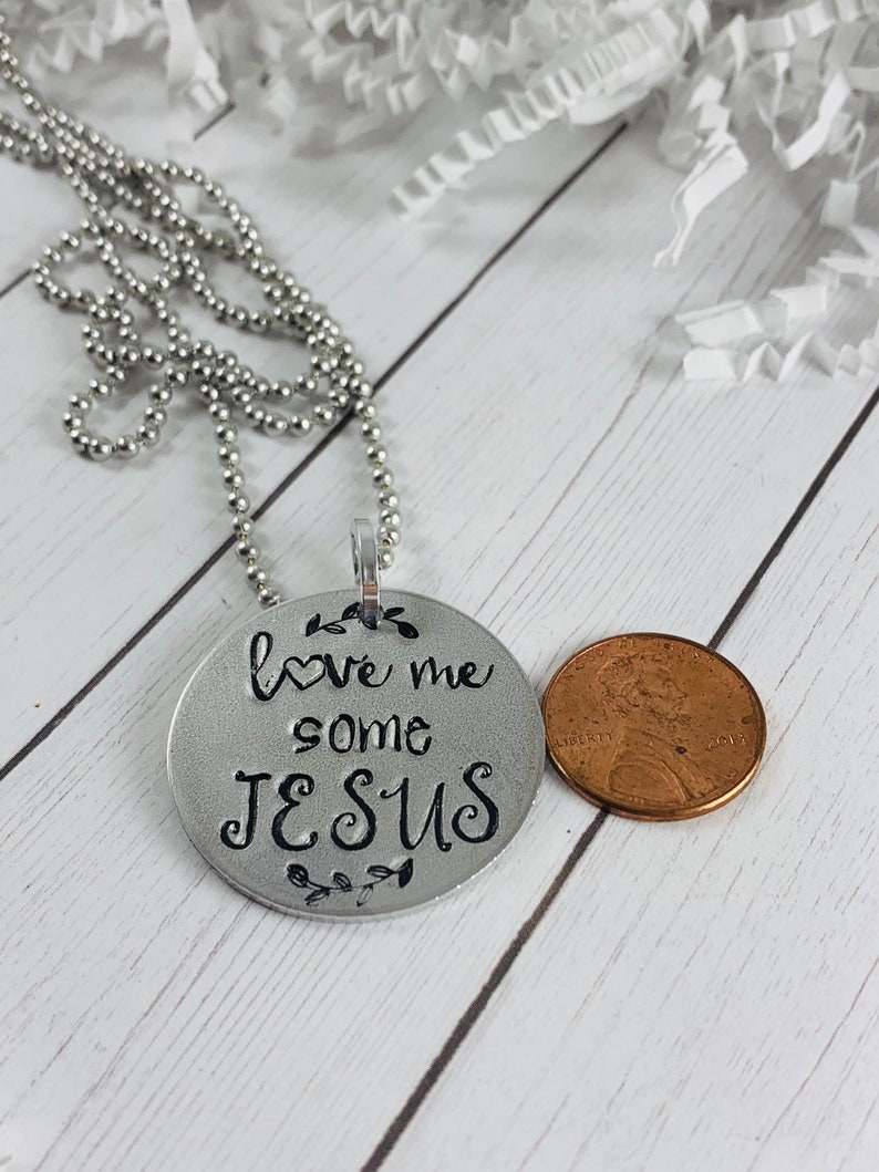 Christian Jewelry Love Me Some Jesus Hand Stamped Jesus | Etsy