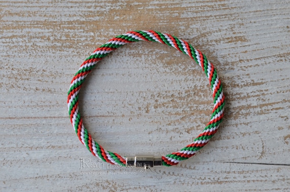 Jewelry Bracelet Italian Flag Bangle Leather Alloy For Mens Women  Green White Red width 14 Mm  Fruugo IN