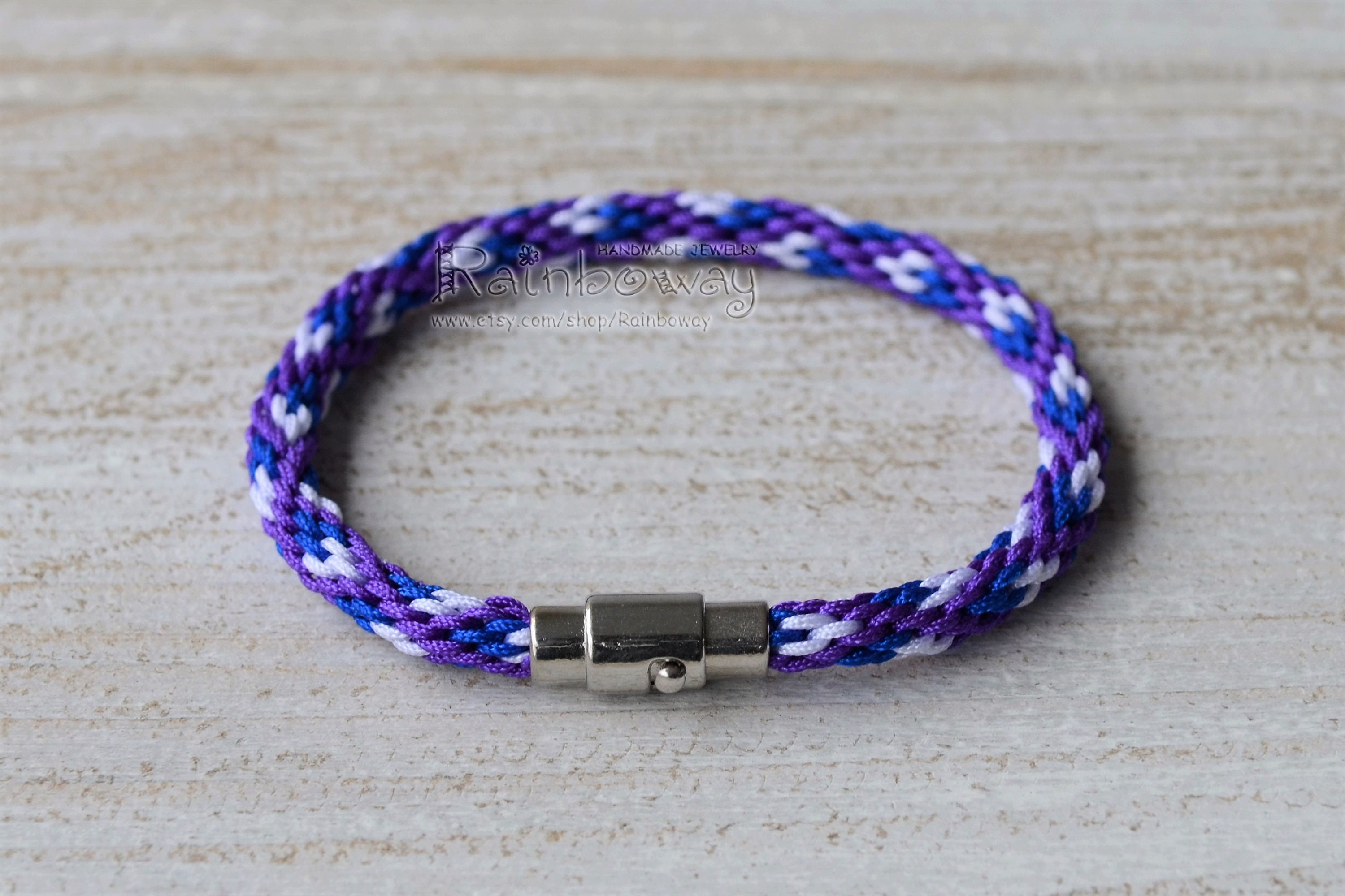 Blue White Purple Kumihimo Bracelet Japanese Friendship Bracelet Braided  Cord Bracelet Ornament Bracelet Custom Size Unisex Threads Bracelet - Etsy