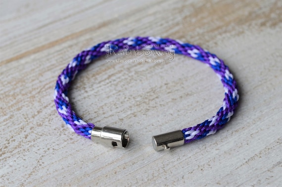 Blue and purple friendship bracelet deals
