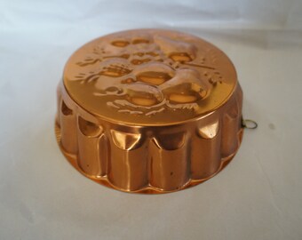 Vintage Kupfer Backform, 1950er Jahre