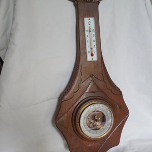 Vintage  Barometer and thermometer , 1950&#39;s, made in France,