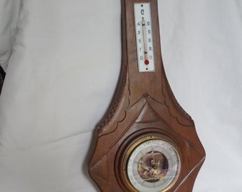 Vintage  Barometer and thermometer , 1950's, made in France,