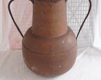 Large Antique Copper Amphora, Handmade, 1800s