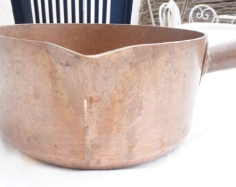 Antique copper pan  for cooking sugar, jams, confiture, praline, 19th