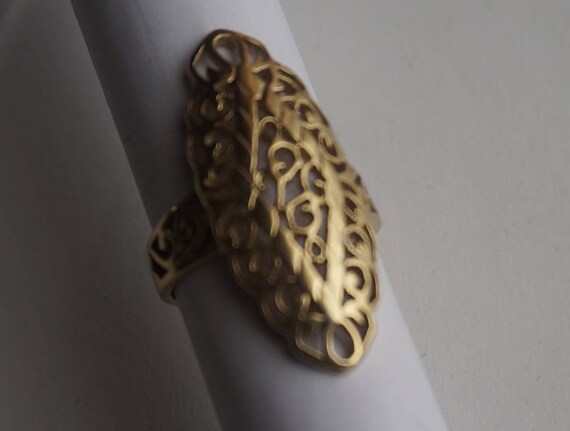 Beautiful 18k yellow gold 925 silver  ring dates … - image 3