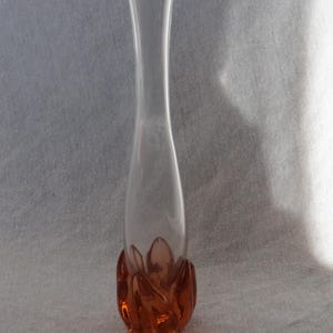 Small elongated Murano style soliflore vase H 20cm or 7.87&quot; vintage