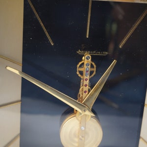 JAEGER LECOULTRE BAGUETTE Skeleton Clock. Jaeger Lecoultre 8 Days Skeleton Table Clock With Baguette Movement. Clock collectible. Swiss Made image 3