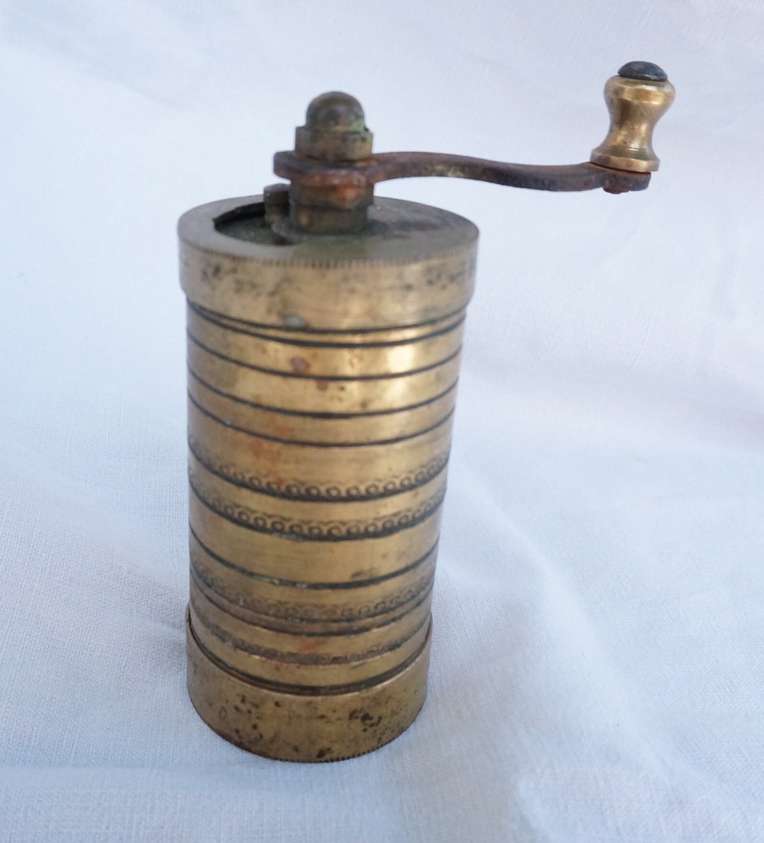 Vintage Brass Pepper Mill 1960s Etsy