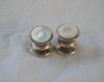 Boutons De Manchettes En Nacre - Style Début 1900 - Occasion Vintage - Parfait Costume Rétro