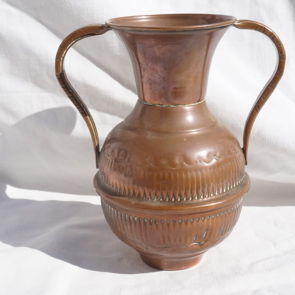 Vintage  Copper Vase, Amphora Shaped Vase, 1960s