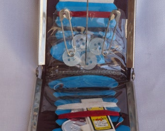 Kit de costura vintage francés, conjunto de costura de coleccionista