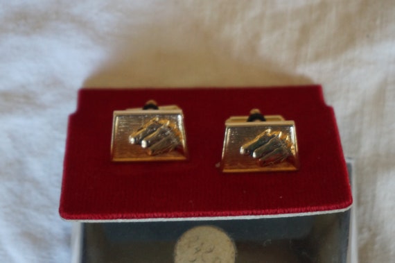 Vintage Horse Cufflinks, 1970s - image 3