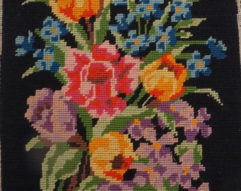 Un flores ramos de lona, tapiz de lona francesa, colgante de pared, decoración de la pared
